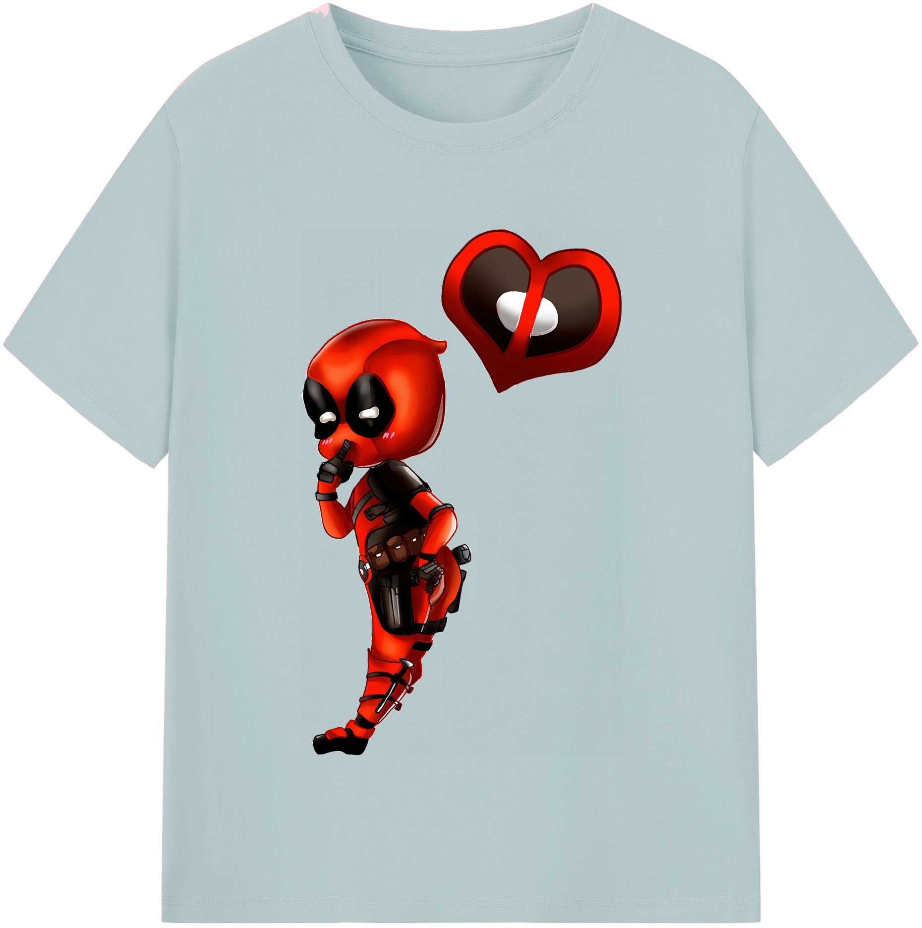 （画像用） Deadpool デッドプール 綿100％半袖Tシャツ（フロントプリント）